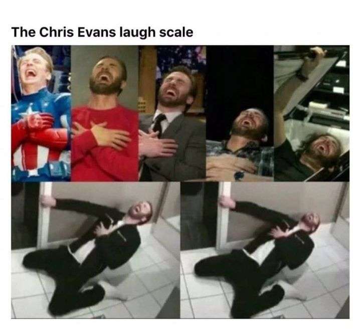 chris evans laugh meme