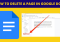 What is Google Docs? | How to delete a Page In Google Docs? 